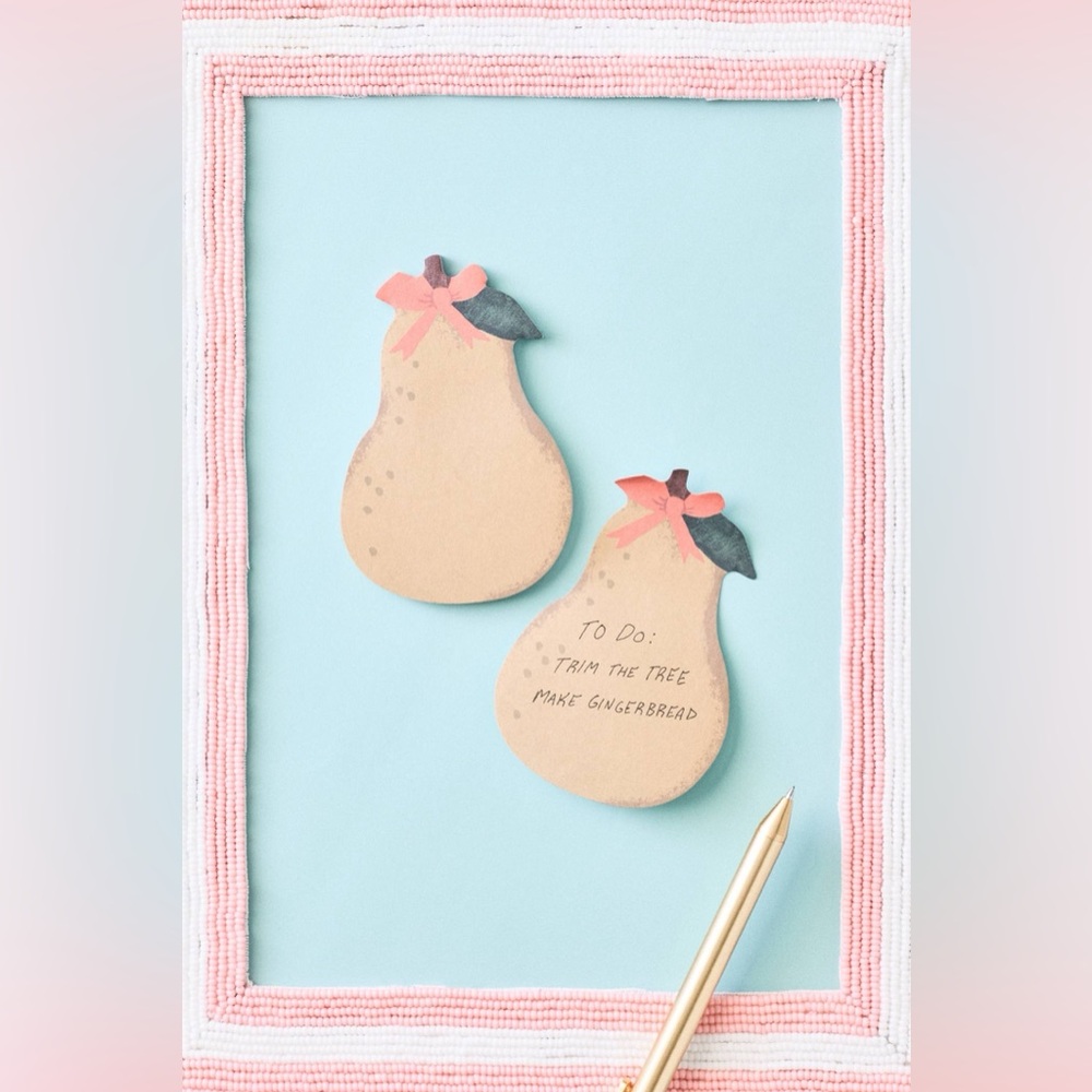 ANTHROPOLOGIE X RIFLE NWT pear shape sticky notes -50 count